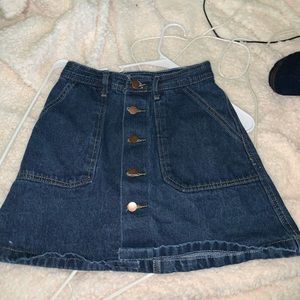 Denim mini skirt